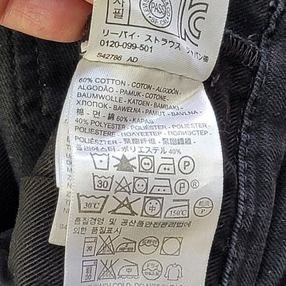 Levis made and crafted ruler straight black distressed denim - Picture 15 of 16